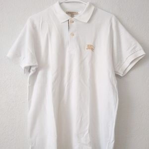 Burberry Men's Short-Sleeve Pique Polo Shirt Large